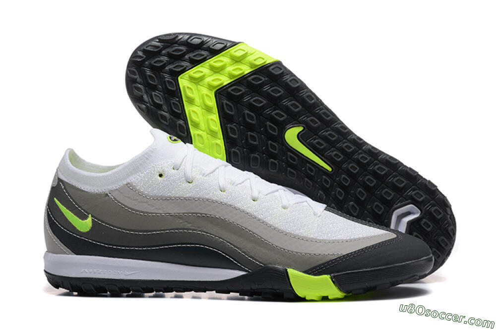 Nike Air Zoom Mercurial Vapor 16 Elite TF Artificial Turf Soccer Shoes - White/Grey/Yellow 1