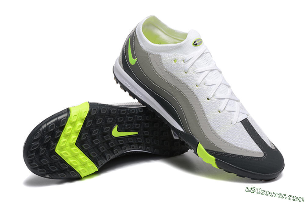 Nike Air Zoom Mercurial Vapor 16 Elite TF Artificial Turf Soccer Shoes - White/Grey/Yellow 4