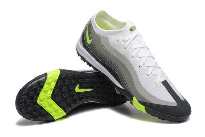 Nike Air Zoom Mercurial Vapor 16 Elite TF Artificial Turf Soccer Shoes - White/Grey/Yellow