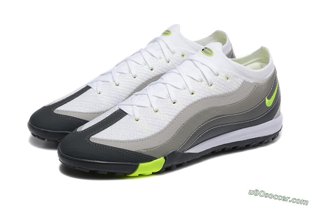 Nike Air Zoom Mercurial Vapor 16 Elite TF Artificial Turf Soccer Shoes - White/Grey/Yellow 5