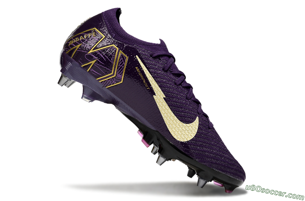 Nike Air Zoom Mercurial Vapor 16 Elite SG Soft Ground Soccer Cleats - Purple/White/Gold 4