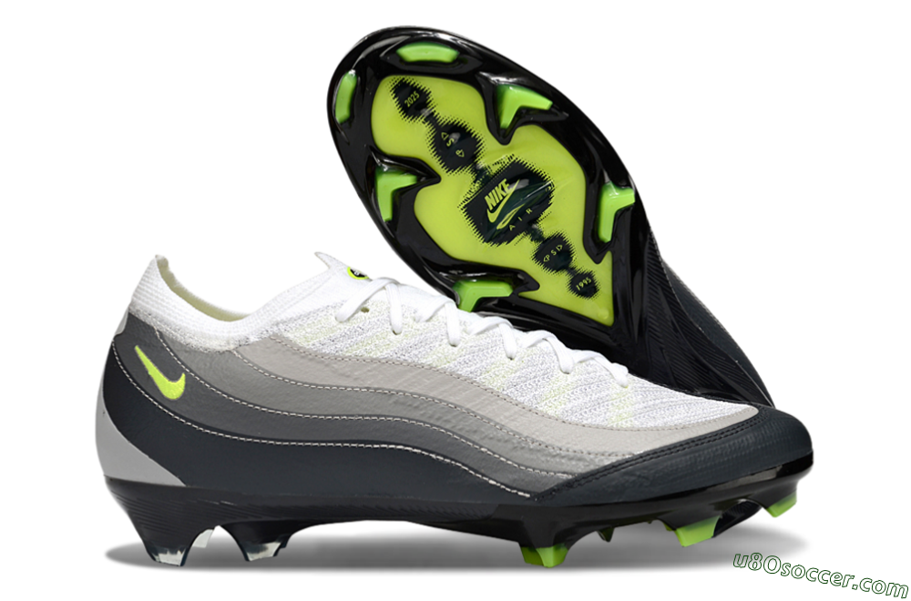 Nike Air Zoom Mercurial Vapor 16 Elite FG Firm Ground Soccer Cleats - White/Grey/Yellow 1