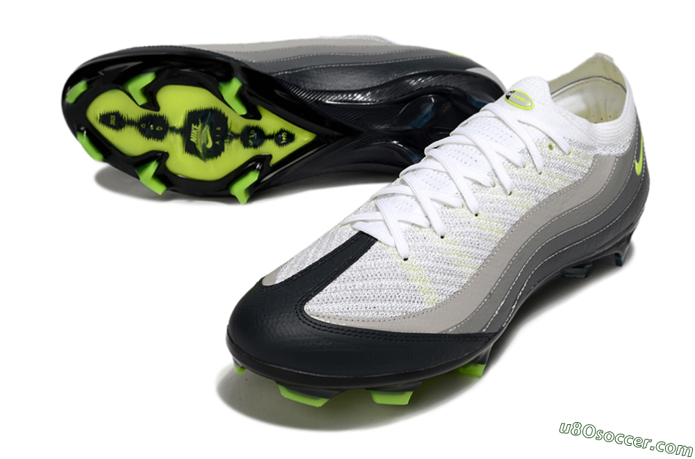 Nike Air Zoom Mercurial Vapor 16 Elite FG Firm Ground Soccer Cleats - White/Grey/Yellow 3