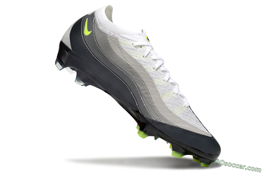 Nike Air Zoom Mercurial Vapor 16 Elite FG Firm Ground Soccer Cleats - White/Grey/Yellow 4