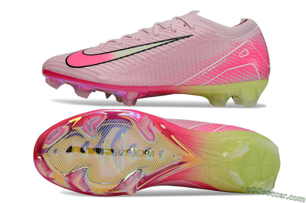Nike Air Zoom Mercurial Vapor 16 Elite FG Firm Ground Soccer Cleats - Pink/White/Yellow 0