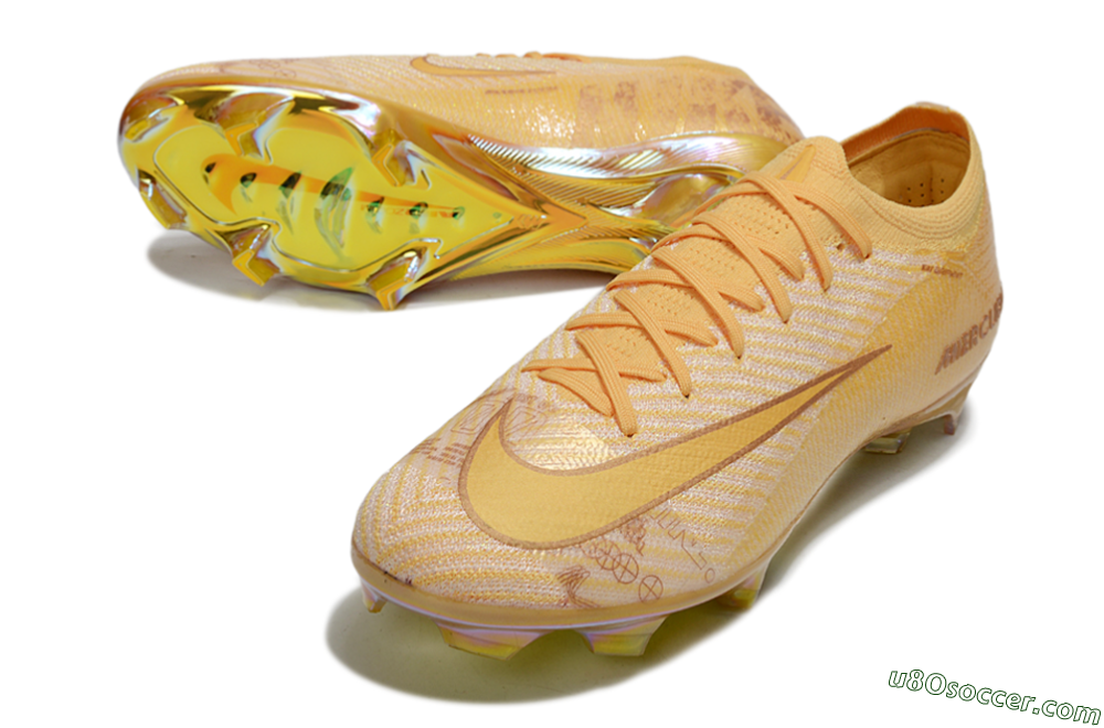 Nike Air Zoom Mercurial Vapor 16 Elite FG Firm Ground Soccer Cleats - Gold/Gold 3