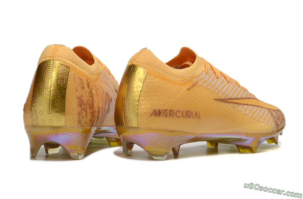 Nike Air Zoom Mercurial Vapor 16 Elite FG Firm Ground Soccer Cleats - Gold/Gold 6