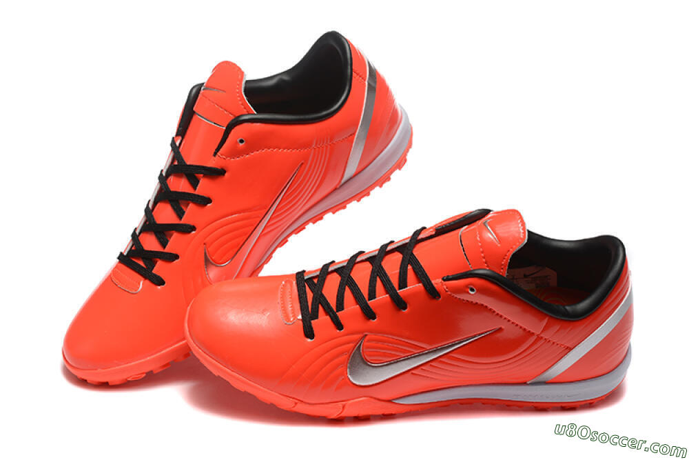 Nike Air Zoom Mercurial Vapor 1 Elite TF Artificial Turf Soccer Shoes - Red/Silver 6
