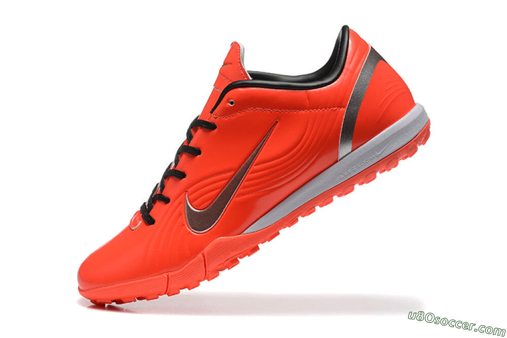Nike Air Zoom Mercurial Vapor 1 Elite TF Artificial Turf Soccer Shoes - Red/Silver 8