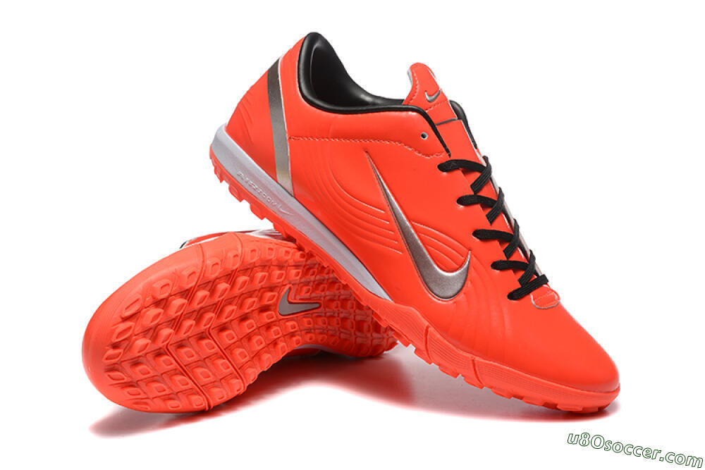 Nike Air Zoom Mercurial Vapor 1 Elite TF Artificial Turf Soccer Shoes - Red/Silver 4