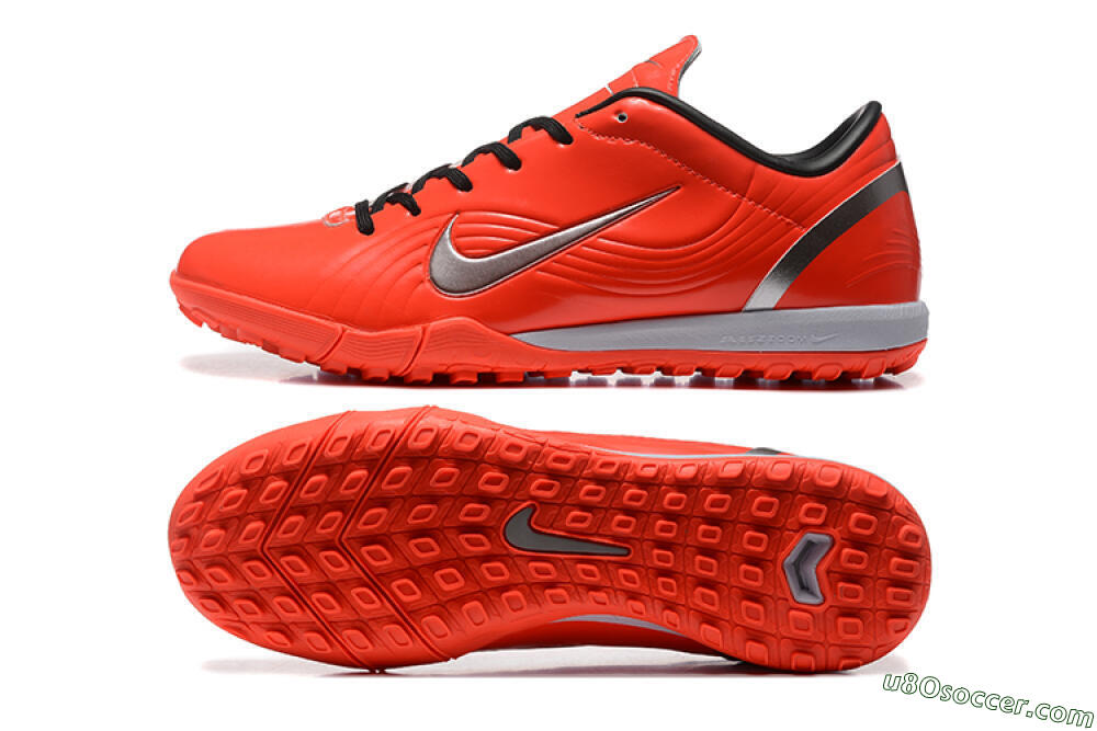Nike Air Zoom Mercurial Vapor 1 Elite TF Artificial Turf Soccer Shoes - Red/Silver 0