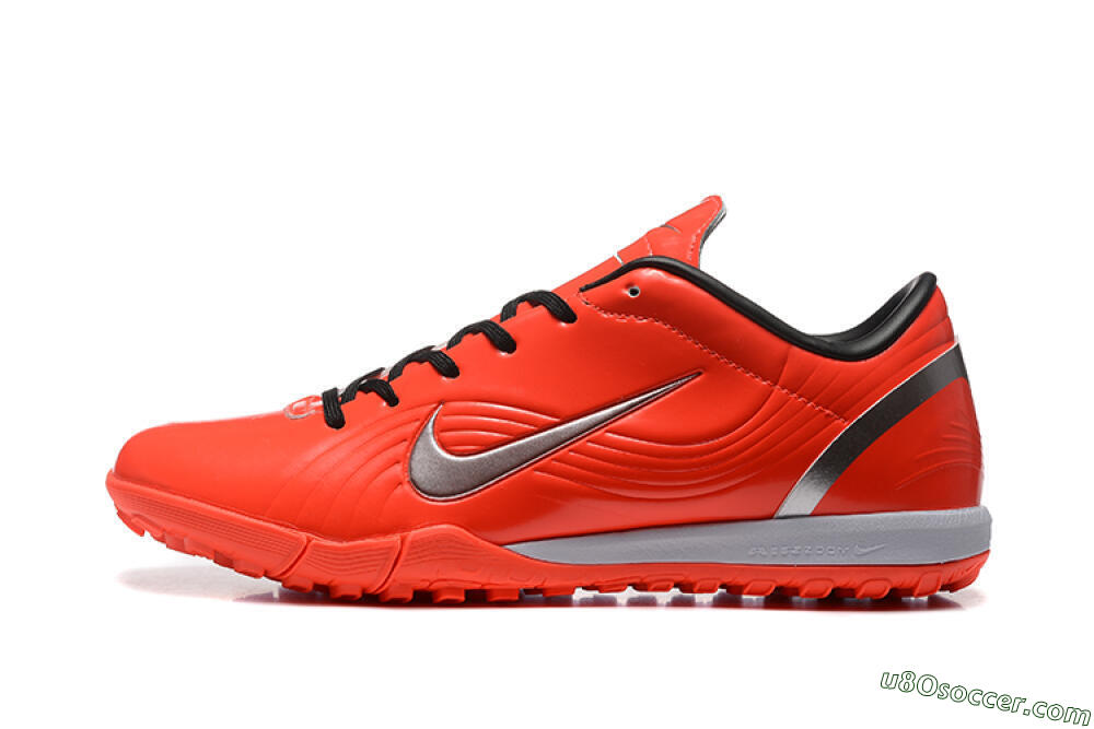 Nike Air Zoom Mercurial Vapor 1 Elite TF Artificial Turf Soccer Shoes - Red/Silver 2