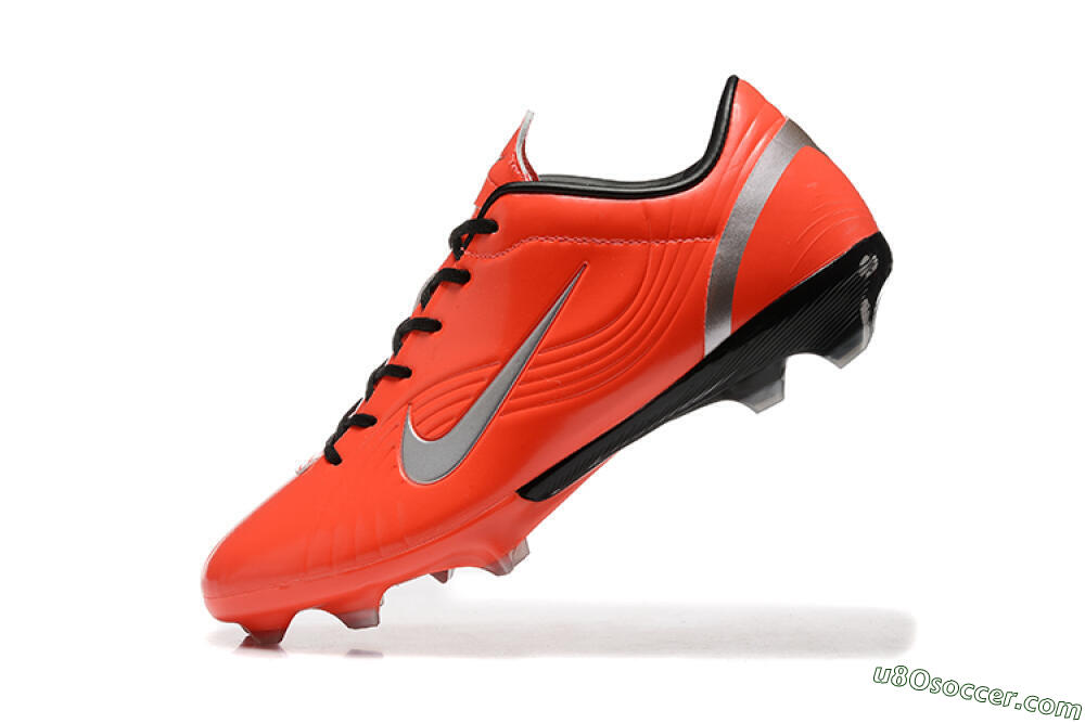 Nike Air Zoom Mercurial Vapor 1 Elite FG Firm Ground Soccer Cleats - Red/Silver 8