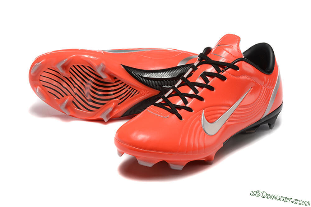 Nike Air Zoom Mercurial Vapor 1 Elite FG Firm Ground Soccer Cleats - Red/Silver 3