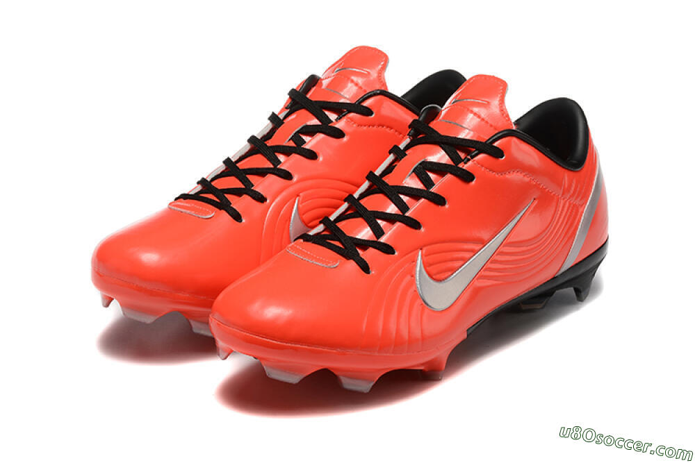 Nike Air Zoom Mercurial Vapor 1 Elite FG Firm Ground Soccer Cleats - Red/Silver 5