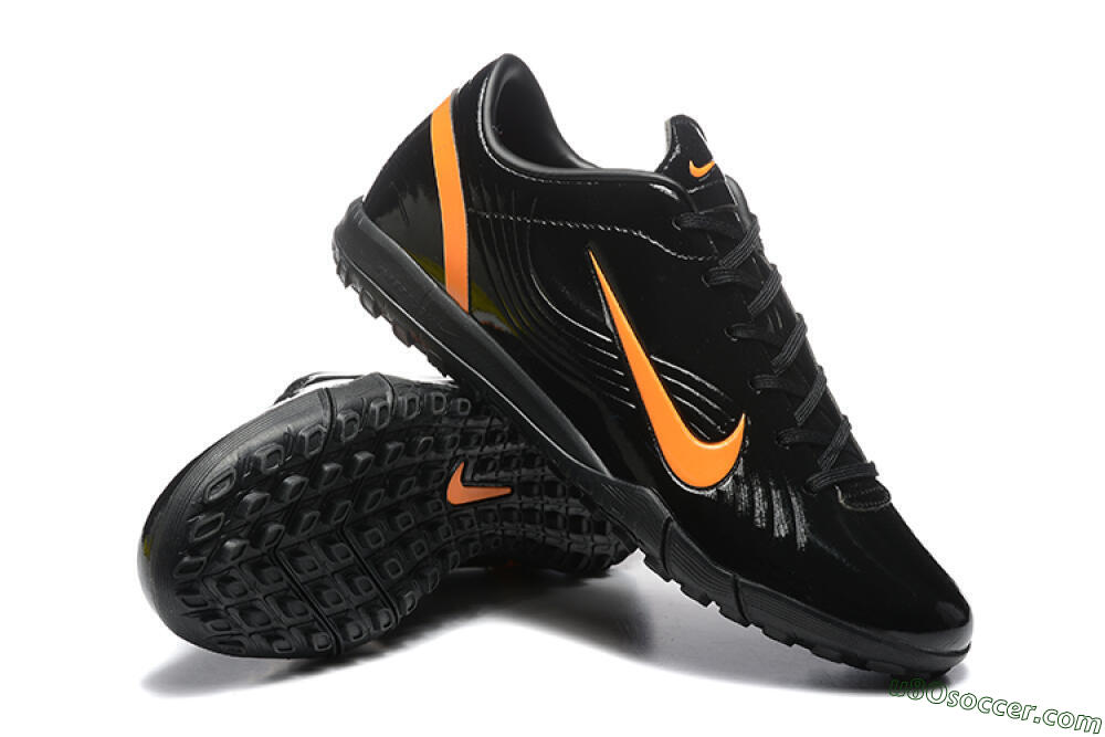 Nike Air Zoom Mercurial Vapor 1 Elite TF Artificial Turf Soccer Shoes - Black/Orange 4