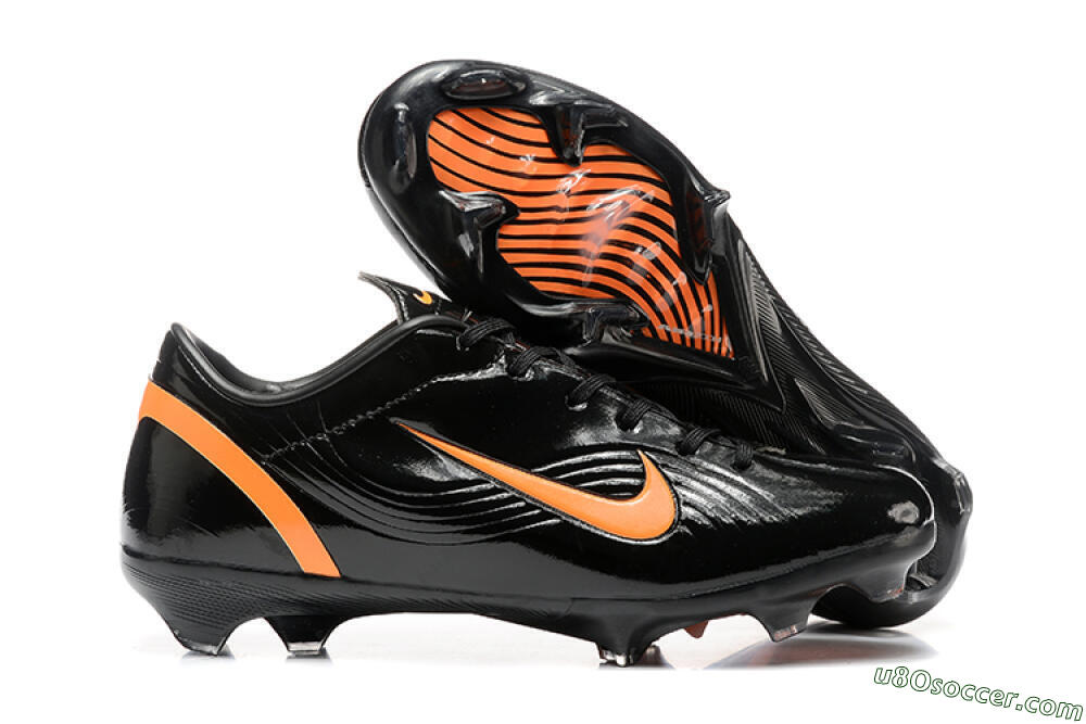 Nike Air Zoom Mercurial Vapor 1 Elite FG Firm Ground Soccer Cleats - Black/Orange 1