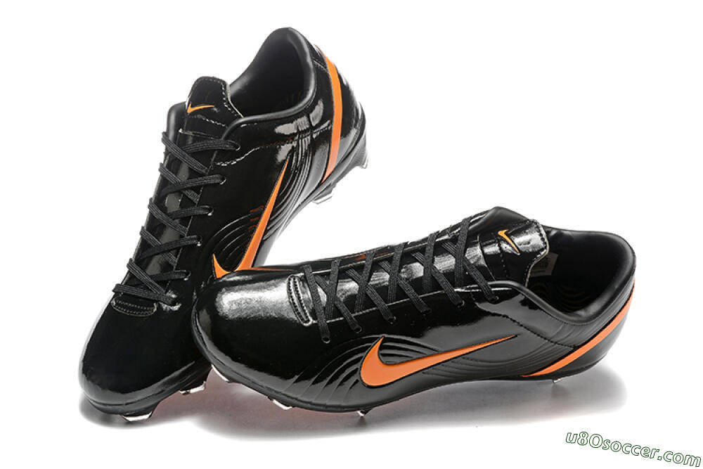 Nike Air Zoom Mercurial Vapor 1 Elite FG Firm Ground Soccer Cleats - Black/Orange 6