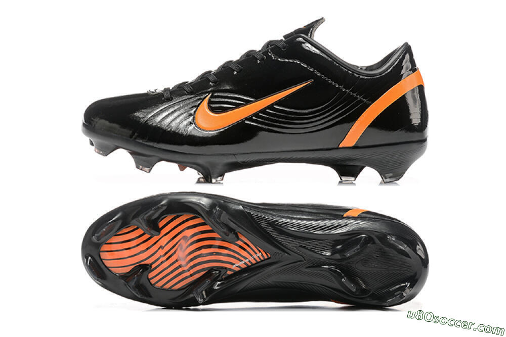 Nike Air Zoom Mercurial Vapor 1 Elite FG Firm Ground Soccer Cleats - Black/Orange 0