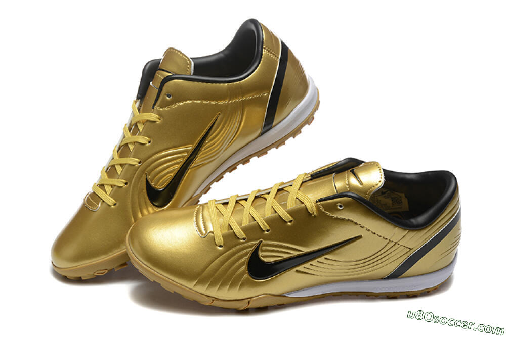 Nike Air Zoom Mercurial Vapor 1 Elite TF Artificial Turf Soccer Shoes - Gold/Black/White 6
