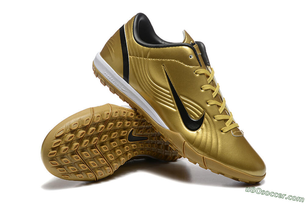 Nike Air Zoom Mercurial Vapor 1 Elite TF Artificial Turf Soccer Shoes - Gold/Black/White 4