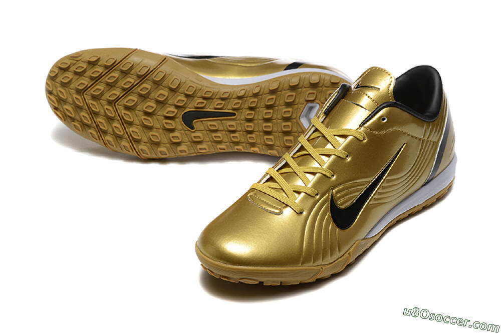 Nike Air Zoom Mercurial Vapor 1 Elite TF Artificial Turf Soccer Shoes - Gold/Black/White 3