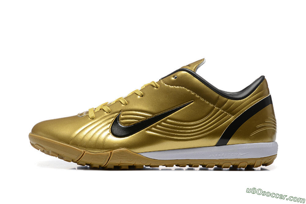 Nike Air Zoom Mercurial Vapor 1 Elite TF Artificial Turf Soccer Shoes - Gold/Black/White 2