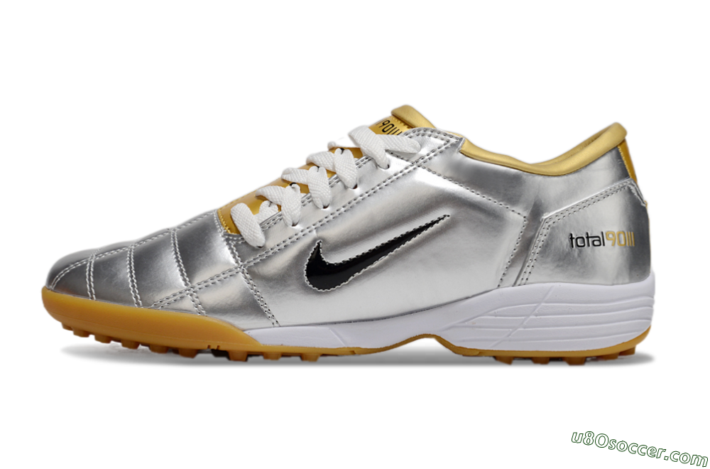 Nike Total 90 III TF Artificial Turf Soccer Shoes - Silver/Black/White 2