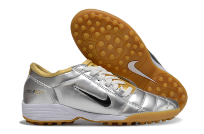 Nike Total 90 III TF Artificial Turf Soccer Shoes - Silver/Black/White