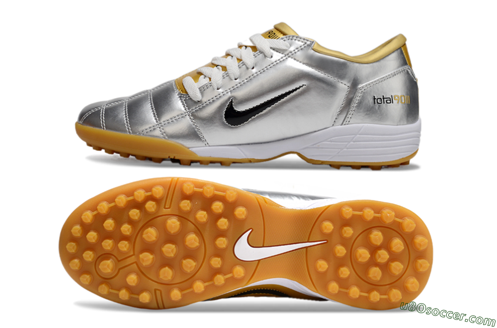 Nike Total 90 III TF Artificial Turf Soccer Shoes - Silver/Black/White 0