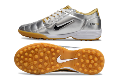 Nike Total 90 III TF Artificial Turf Soccer Shoes - Silver/Black/White