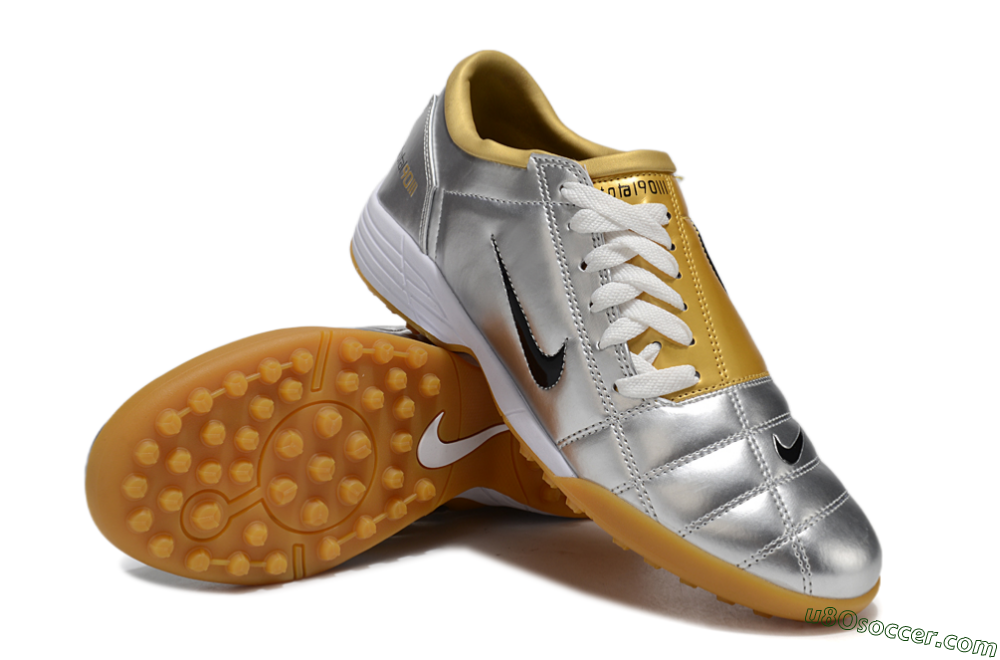 Nike Total 90 III TF Artificial Turf Soccer Shoes - Silver/Black/White 3