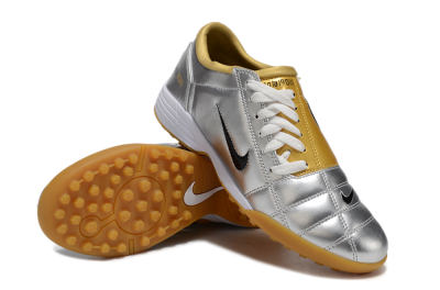 Nike Total 90 III TF Artificial Turf Soccer Shoes - Silver/Black/White