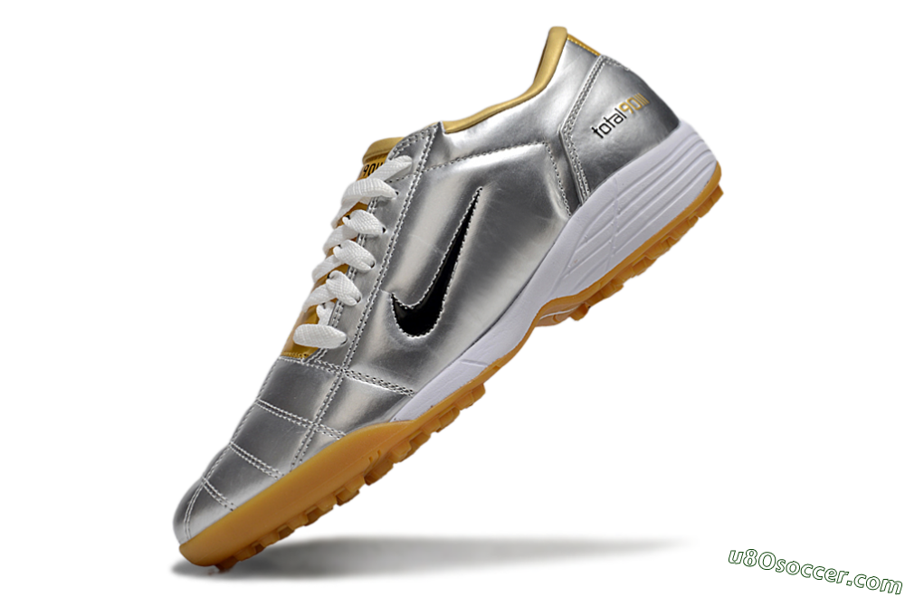 Nike Total 90 III TF Artificial Turf Soccer Shoes - Silver/Black/White 5