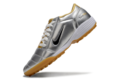 Nike Total 90 III TF Artificial Turf Soccer Shoes - Silver/Black/White