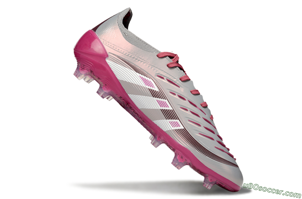 Adidas Predator 25 Elite FG Firm Ground Soccer Cleats - Grey/Silver/Red 4