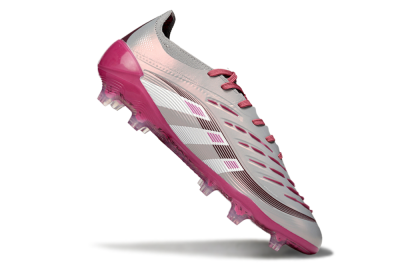 Adidas Predator 25 Elite FG Firm Ground Soccer Cleats - Grey/Silver/Red
