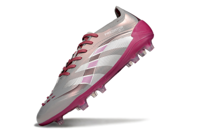 Adidas Predator 25 Elite FG Firm Ground Soccer Cleats - Grey/Silver/Red
