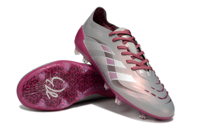 Adidas Predator 25 Elite FG Firm Ground Soccer Cleats - Grey/Silver/Red