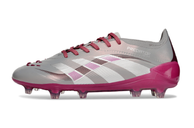 Adidas Predator 25 Elite FG Firm Ground Soccer Cleats - Grey/Silver/Red