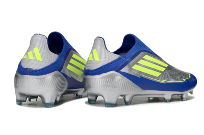 Messi x Adidas F50+ Elite FG Firm Ground Soccer Cleats - Silver/Blue/Yellow