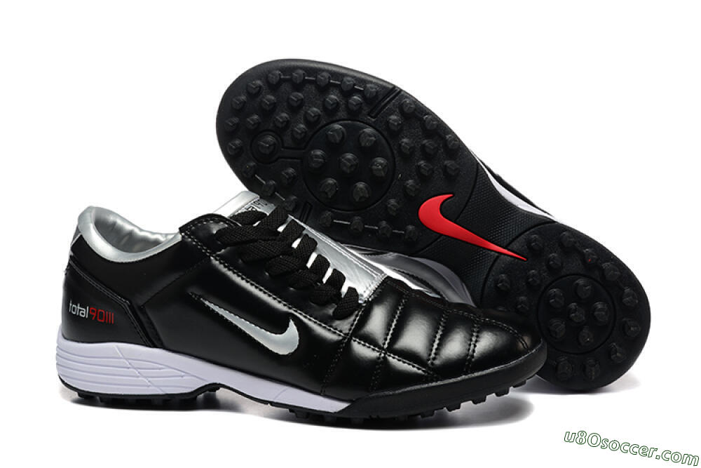 Nike Total 90 III TF Artificial Turf Soccer Shoes - Black/Silver/White 1