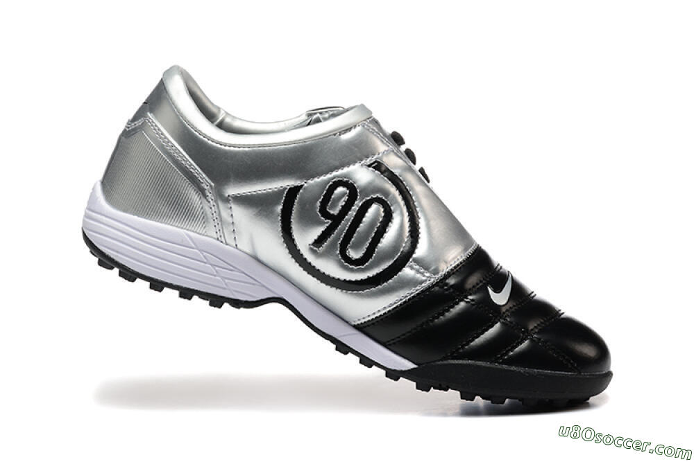 Nike Total 90 III TF Artificial Turf Soccer Shoes - Black/Silver/White 7