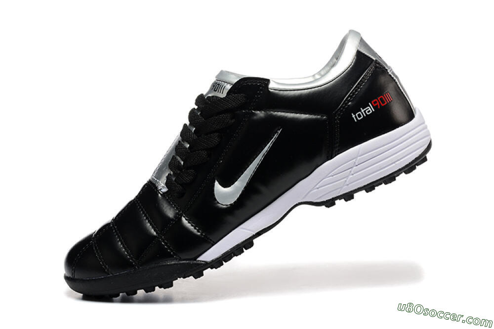 Nike Total 90 III TF Artificial Turf Soccer Shoes - Black/Silver/White 8