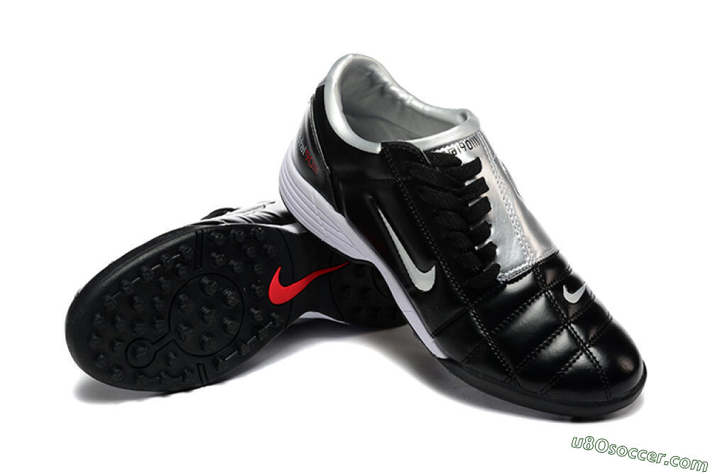 Nike Total 90 III TF Artificial Turf Soccer Shoes - Black/Silver/White 4