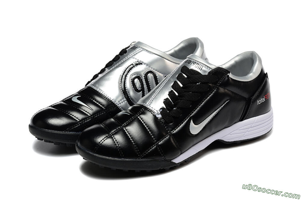 Nike Total 90 III TF Artificial Turf Soccer Shoes - Black/Silver/White 5