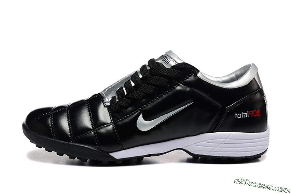 Nike Total 90 III TF Artificial Turf Soccer Shoes - Black/Silver/White 2