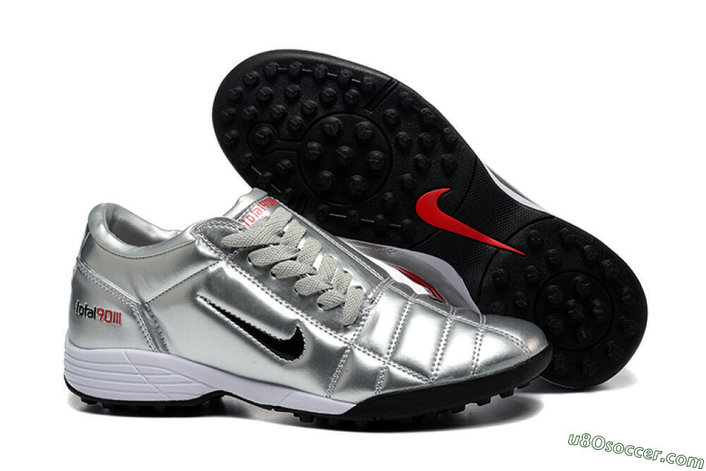 Nike Total 90 III TF Artificial Turf Soccer Shoes - Silver/Black/White 1