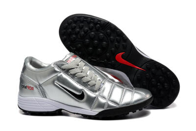 Nike Total 90 III TF Artificial Turf Soccer Shoes - Silver/Black/White