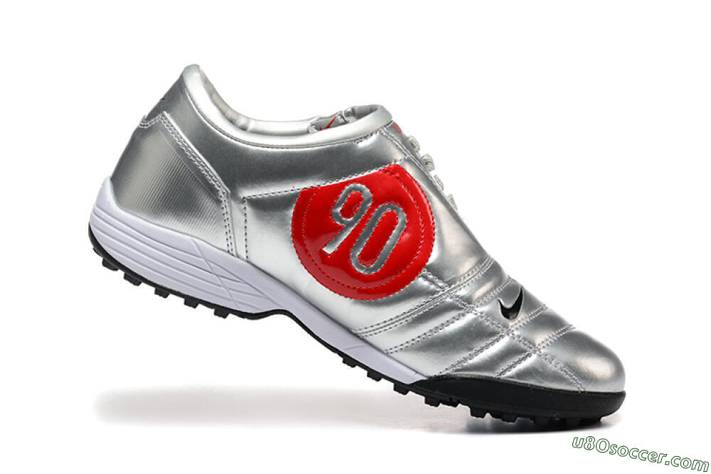 Nike Total 90 III TF Artificial Turf Soccer Shoes - Silver/Black/White 7